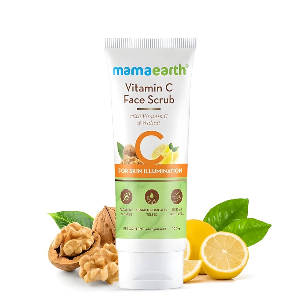Mamaearth Vitamin C Face Scrub with Vitamin C & Walnut
