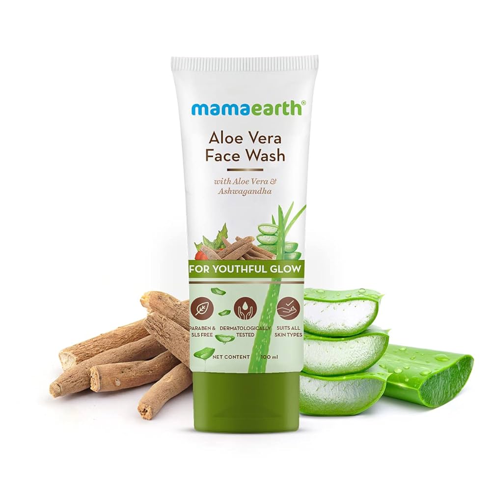 Mamaearth Aloe Vera Face Wash with Aloe Vera & Ashwagandha