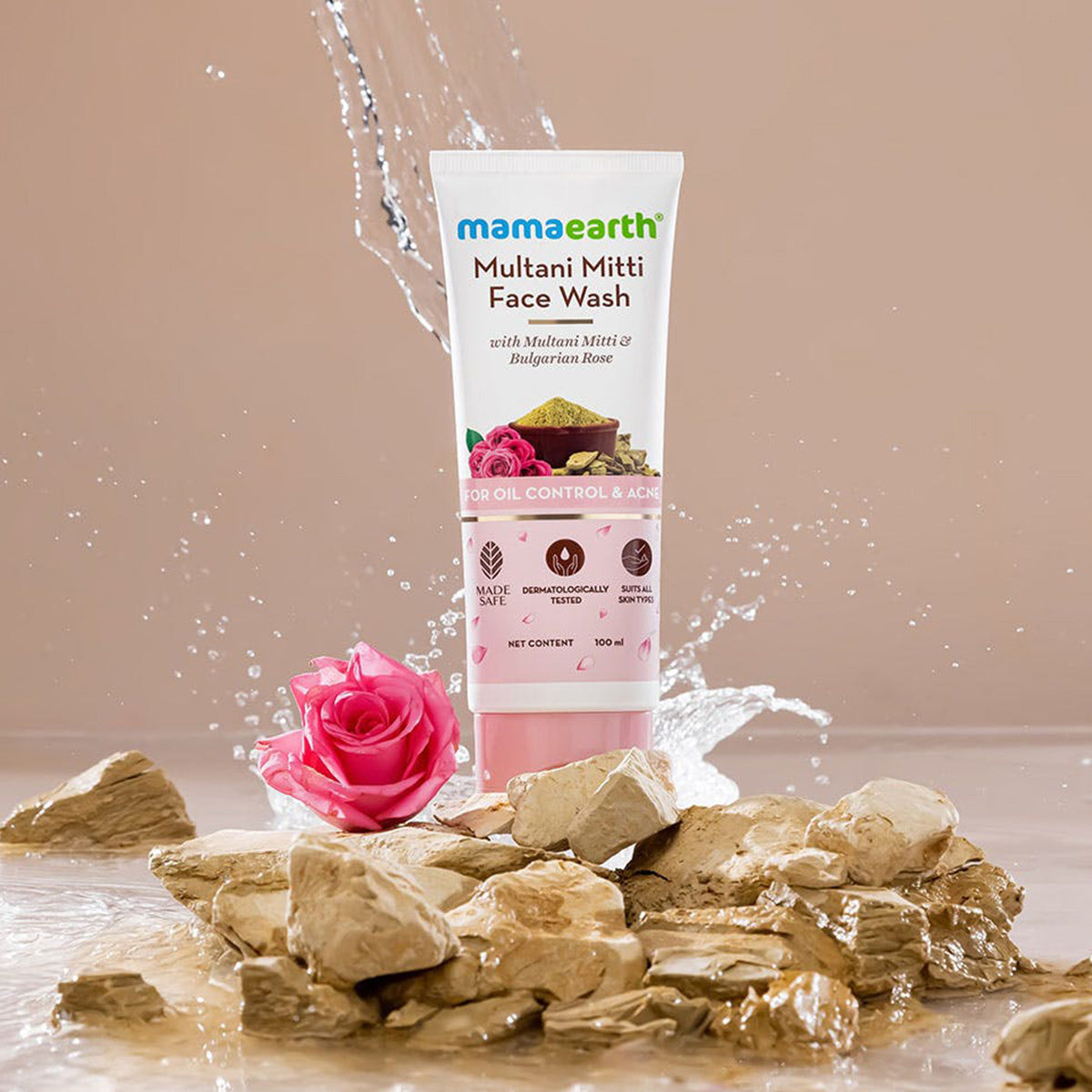 Mamaearth Multani Mitti Face Wash with Multani Mitti & Bulgarian Rose