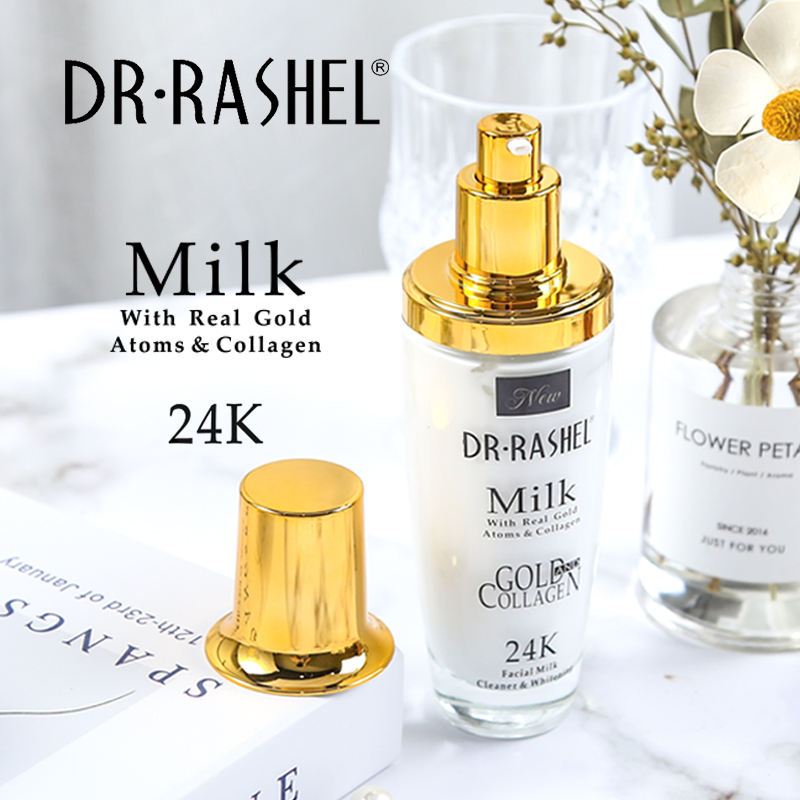 Dr.Rashel Milk with Real Gold Atoms & Collagen 24K Facial Milk Cleaner & Whitener