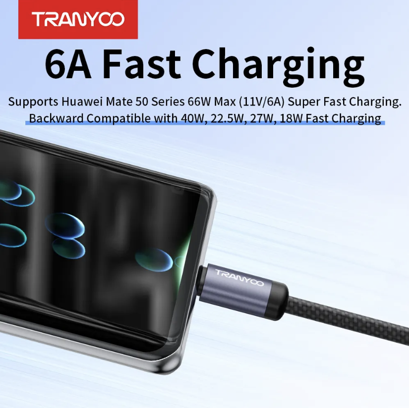 Tranyoo 6A Metal USB To Micro Cable