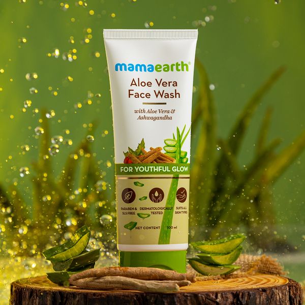 Mamaearth Aloe Vera Face Wash with Aloe Vera & Ashwagandha