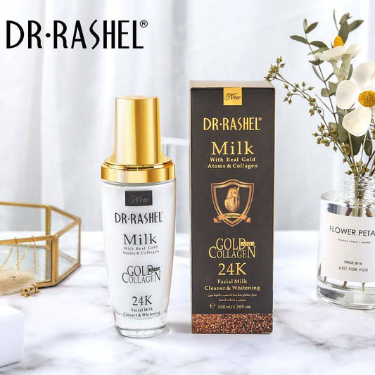 Dr.Rashel Milk with Real Gold Atoms & Collagen 24K Facial Milk Cleaner & Whitener