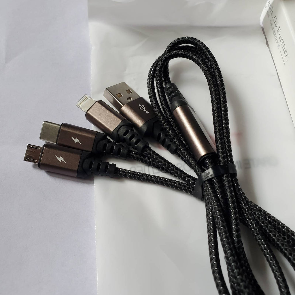 Tranyoo 3-in-1 Metal USB Cable