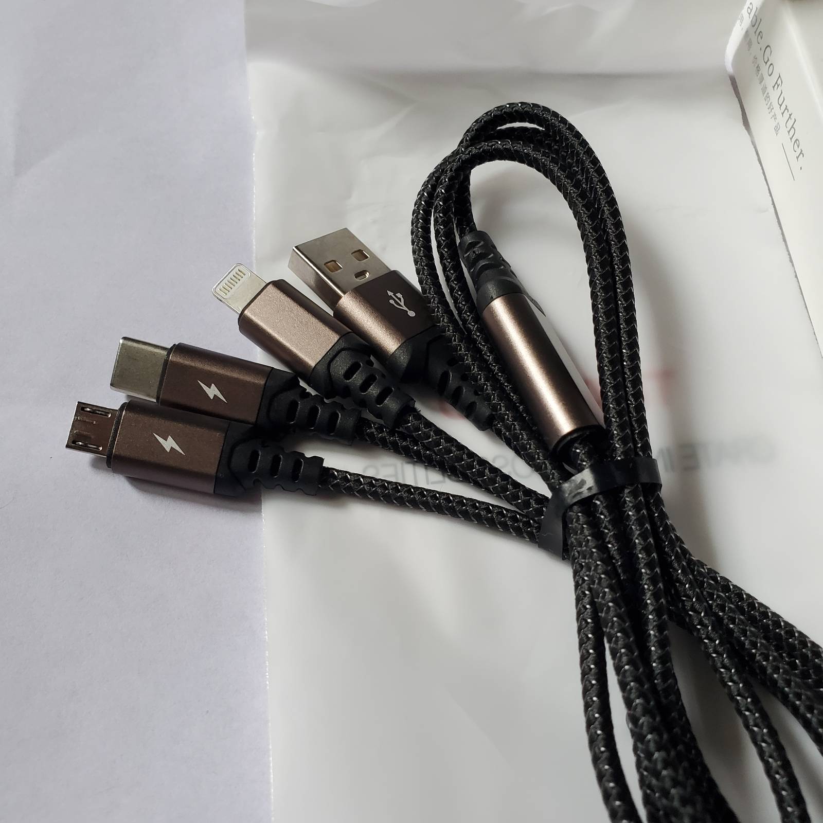 Tranyoo 3-in-1 Metal USB Cable