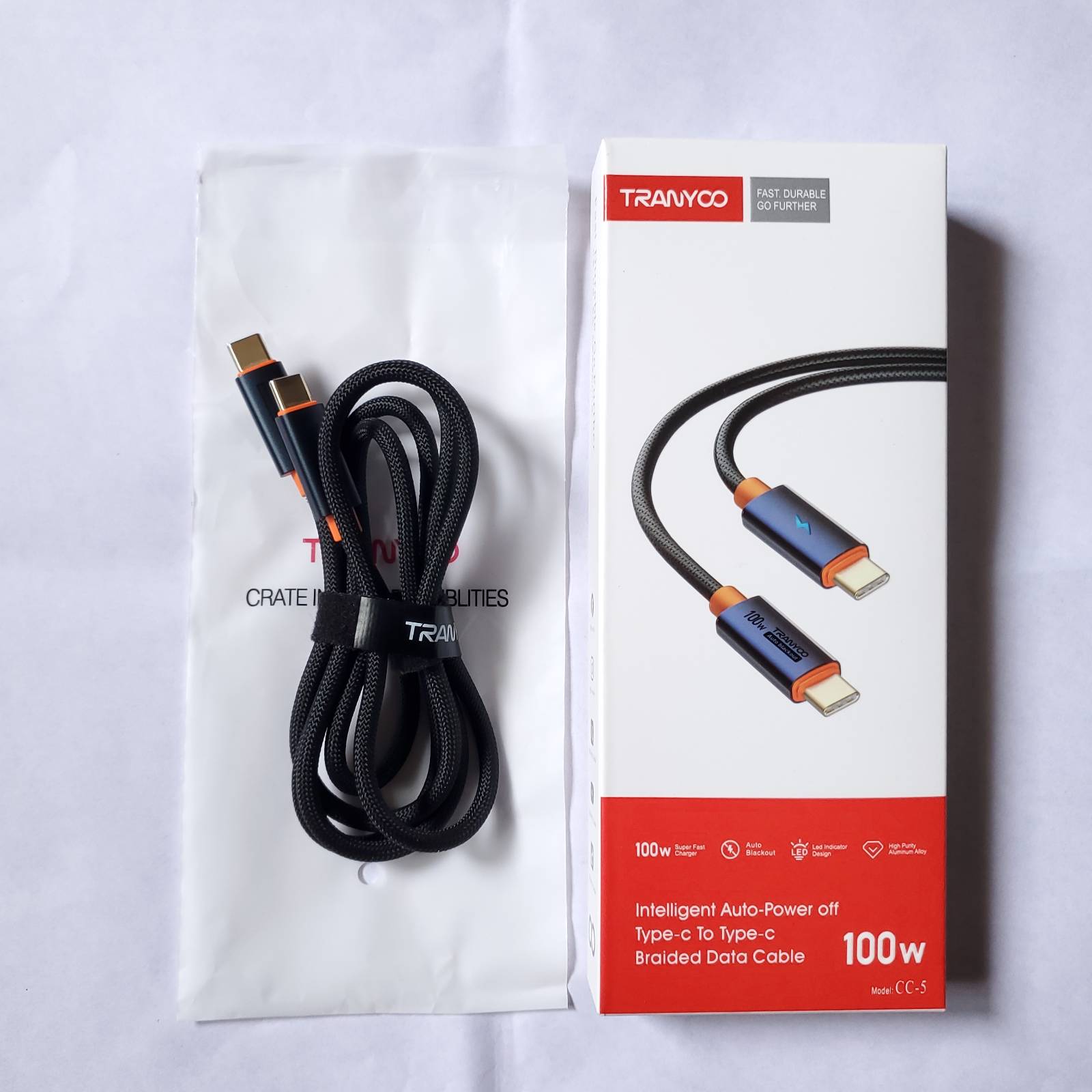 Tranyoo 100w Type C To C Cable