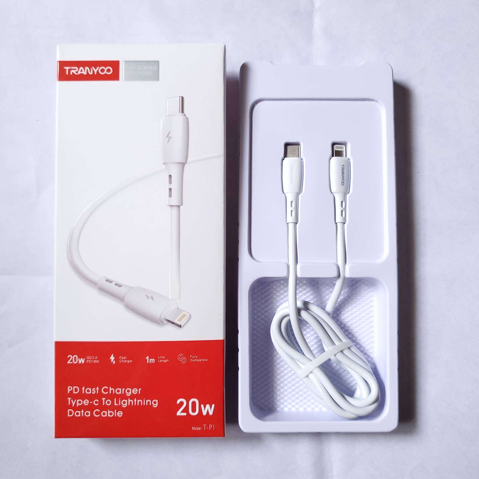 Tranyoo 20W Type C to Lightning Cable