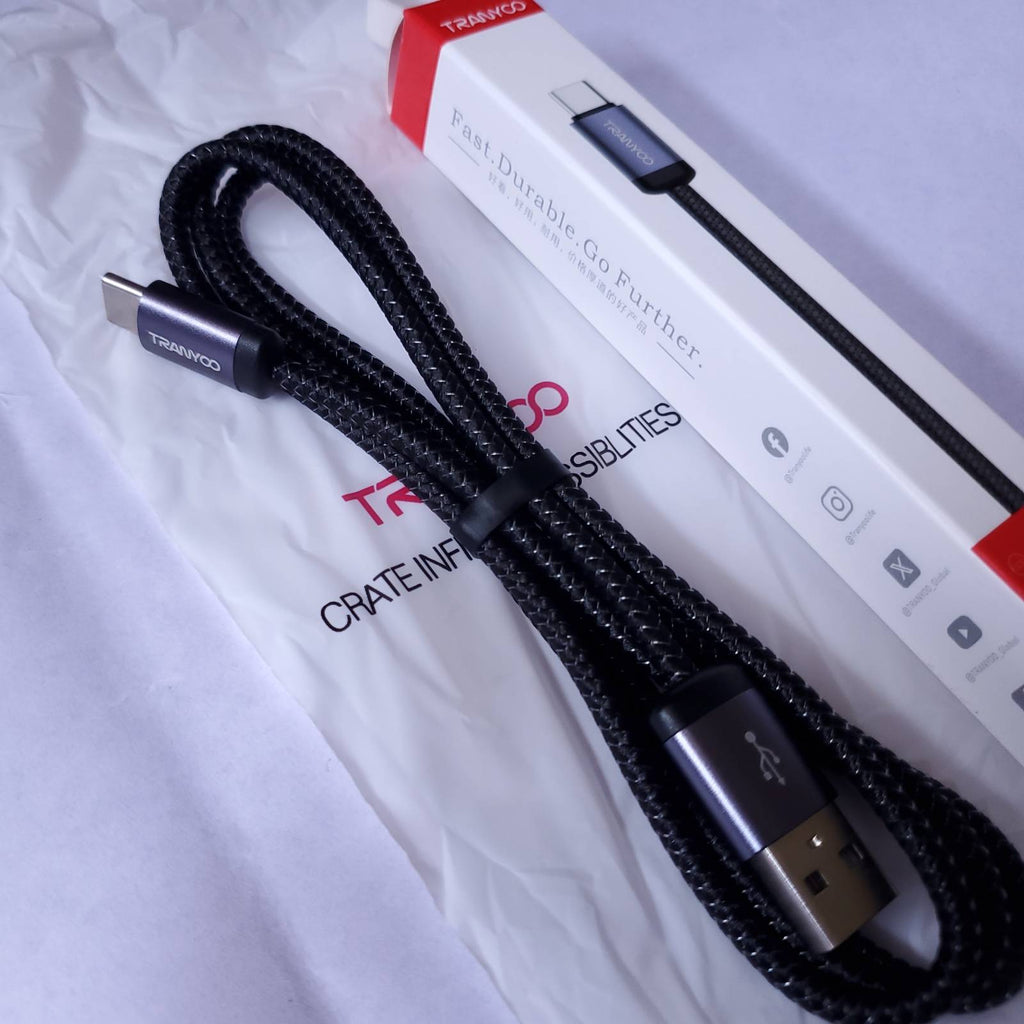 Tranyoo 6A Metal USB To Type C Cable