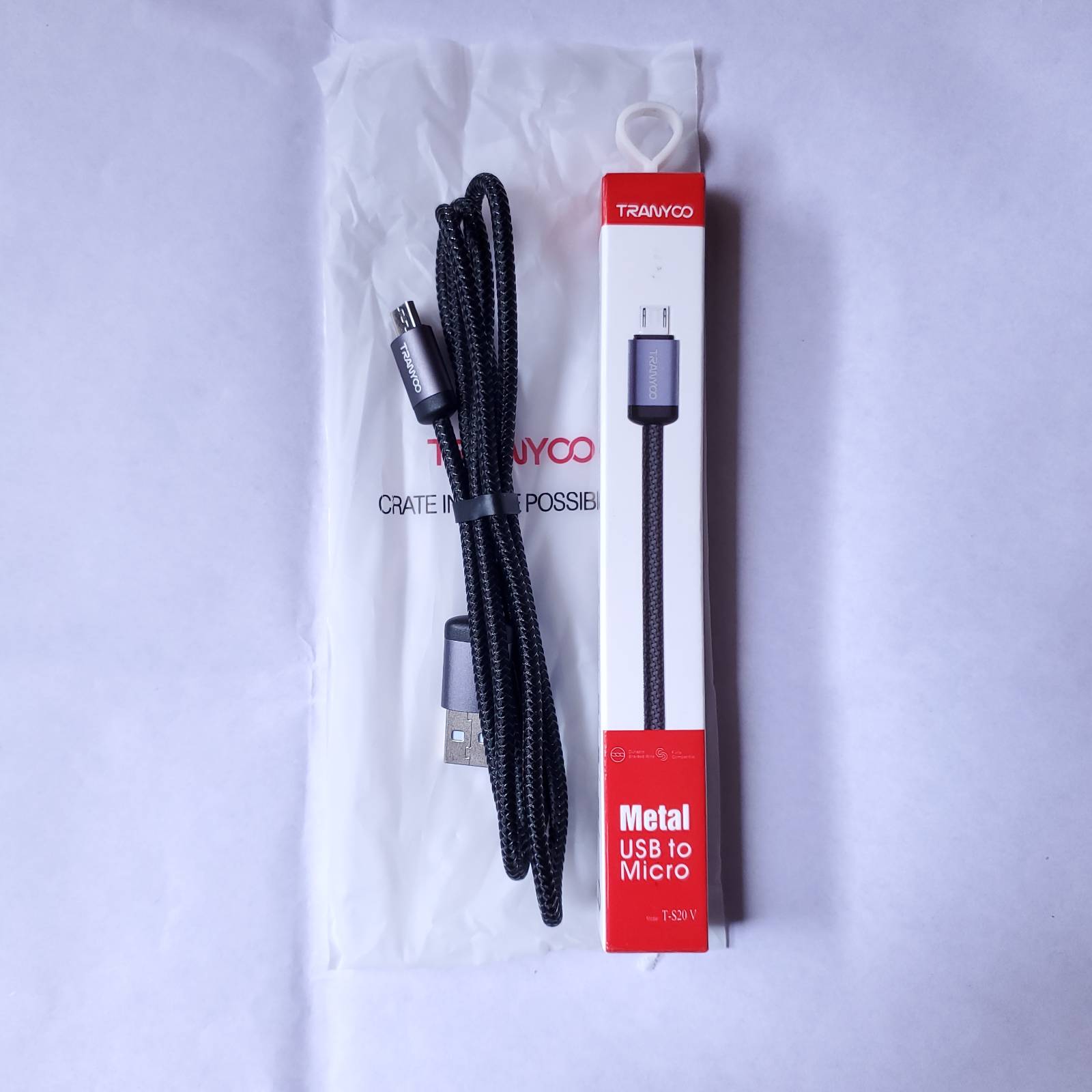Tranyoo 6A Metal USB To Micro Cable