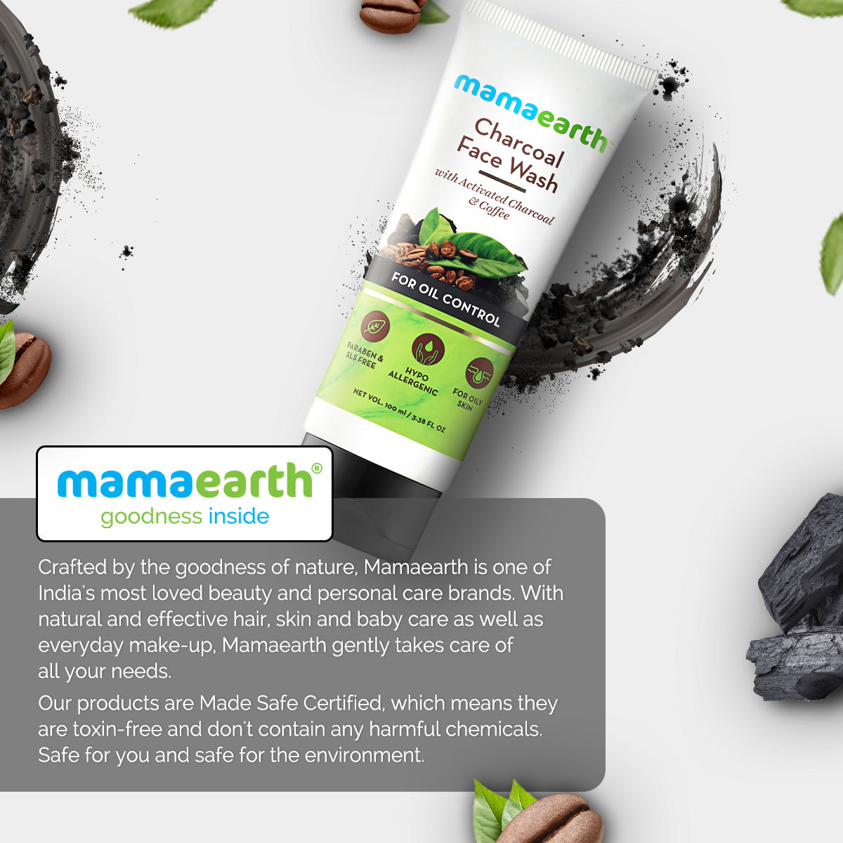 Mamaearth Charcoal Face Wash with Activated Charcoal & Coffee